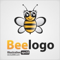 Free Bee Logo Black-Gold