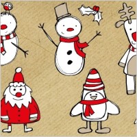 Free Christmas Themed Sketchy Vector Graphics Pack