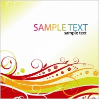 Free Floral Grenting Card Vector Illustration