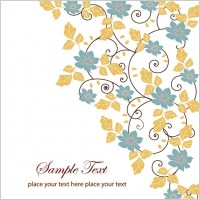 Free Floral Swirl Greeting Card Vector