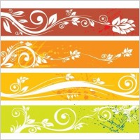 Free Floral Website Banners Vector Graphic