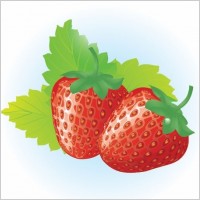 Free Fresh and Tasty Strawberries Vector Illustration