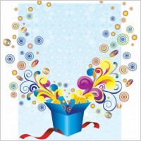 Free Groovy Gift Box Vector Illustration