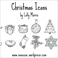 Free Illustrated Christmas Vector Icons!!!