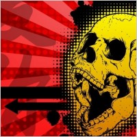 Free Kanji Skull Illustration