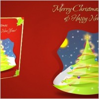Free Layered Christmas Card