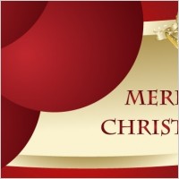 Free Merry Christmas Vector Card 