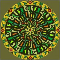 free moslem circular calligraphy Allah 