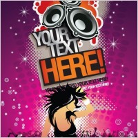 Free Music Background Party Time Poster Vector