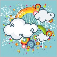 Free Rainbow Background Vector