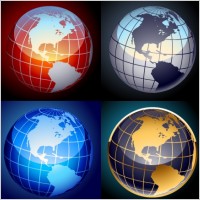 Free set of vector globes