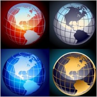 Free set of vector globes