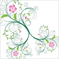 Free Swirl Floral Vector