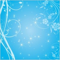 Free Swirly Blue Stars Vector Background