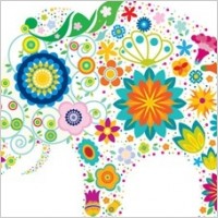 Free Vector Colorful Elephant