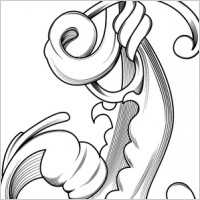 Free vector engraved flower
