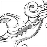 Free vector engraved flower