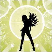 Free Vector Fashion Girl with Abstract Background