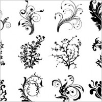 Free Vector Floral Curves