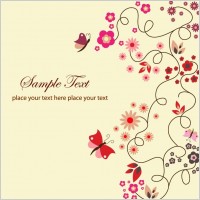 Free Vector Floral Greeting Card