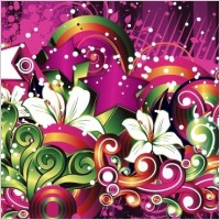Free vector floral grungy illustration