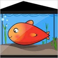 Free Vector Gold Fish Tank