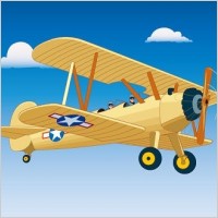 Free Vector Graphics : Vintage Aircraft Flight
