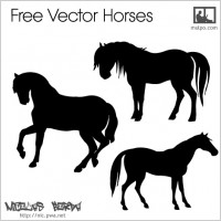 
								Free Vector Horses							