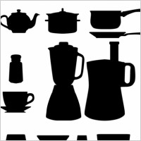 Free Vector Kitchen Appliances Silhouettes
