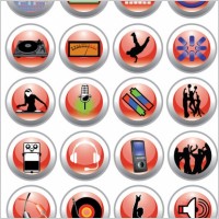 Free Vector Music and Nightlife Icon Set