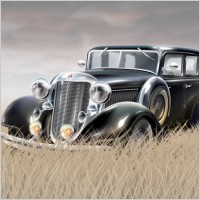 Free vector Old styled car