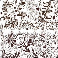 Free Vector Retro Floral Elements