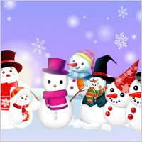 Free Vector Snowman 02