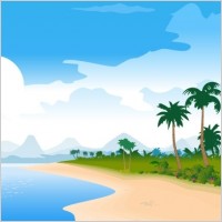 Free Vector Summer Beach Image