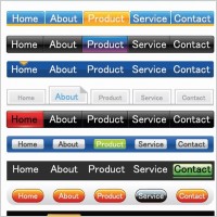 Free Vector Web Glossy Navigation Templates