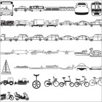 Free Vehicles Silhouette Vector