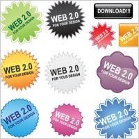 Free Web 2.0 Buttons Vector Pack