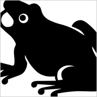 Frog Silhouette clip art