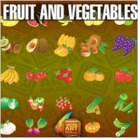 Fruit Vegetables Icons