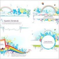 fun city theme vector