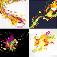 fun fashion pattern vector background on 9