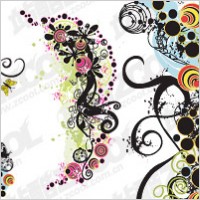 Fun fashion pattern vector material