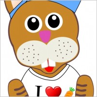 Funny bunny with summer fashion wear