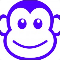 funny monkey face simple path