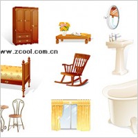 Furniture, household goods icon vector material
