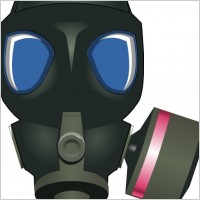 hello kittywith gasmask stencils