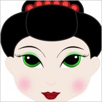 Geisha Girl Anime clip art