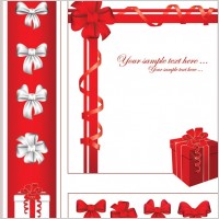 gift ribbon bow vector