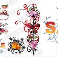 Gifts and pattern combinations vector material