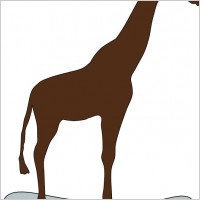 giraffe on ice brown